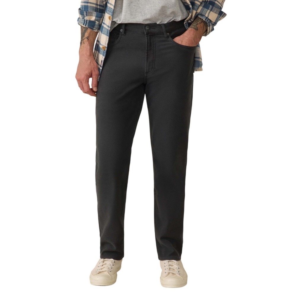 Faherty Stretch Terry 5 Pocket Pants Mens 31x30 Black Comfort Casual Performance